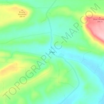 Driggs topographic map, elevation, terrain
