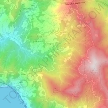 Tarì topographic map, elevation, terrain