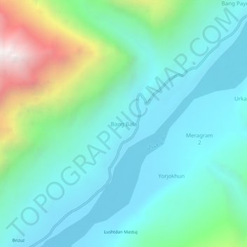Bang Bala topographic map, elevation, terrain