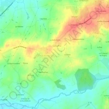 Le Recoignot topographic map, elevation, terrain