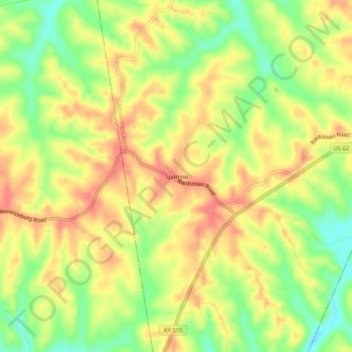 Sparrow topographic map, elevation, terrain