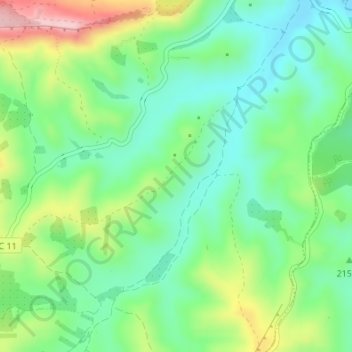 Contrada Spinasanta topographic map, elevation, terrain