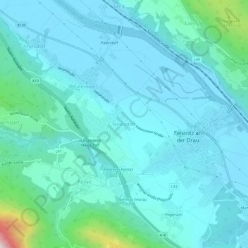 Nikelsdorf topographic map, elevation, terrain