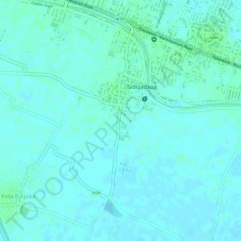 Building topographic map, elevation, terrain