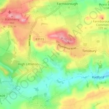 Amesbury topographic map, elevation, terrain