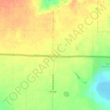 Wildorado topographic map, elevation, terrain