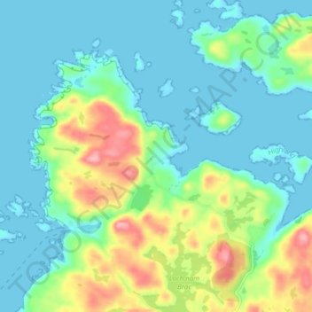 Fanagmore topographic map, elevation, terrain
