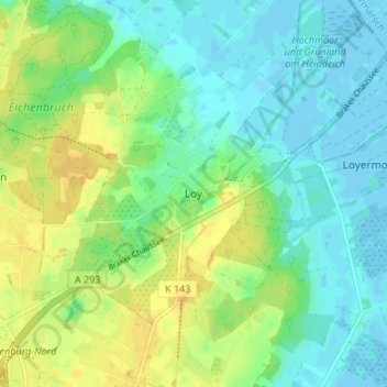 Loy topographic map, elevation, terrain