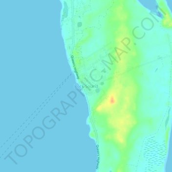 Rock Sound topographic map, elevation, terrain