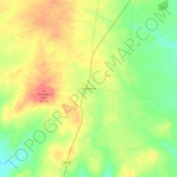 Samantha topographic map, elevation, terrain