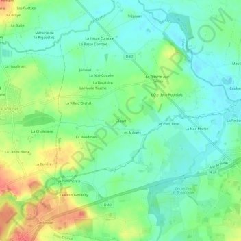 Casset topographic map, elevation, terrain