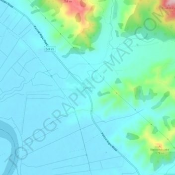 Puriri topographic map, elevation, terrain