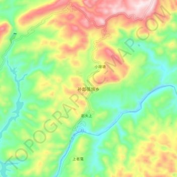 Bulang topographic map, elevation, terrain