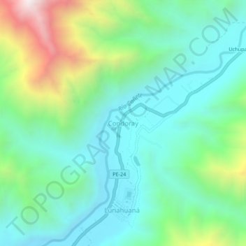 Condoray topographic map, elevation, terrain