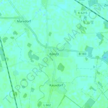 Bönitz topographic map, elevation, terrain