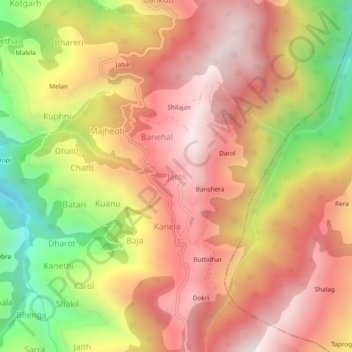 Jarol topographic map, elevation, terrain