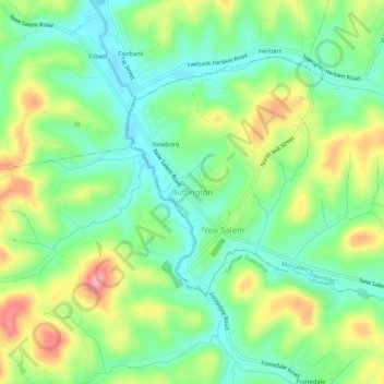Buffington topographic map, elevation, terrain