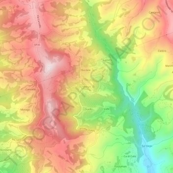 Moruri topographic map, elevation, terrain