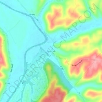 Perry Park topographic map, elevation, terrain