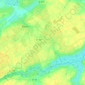 Le Village Pacary topographic map, elevation, terrain