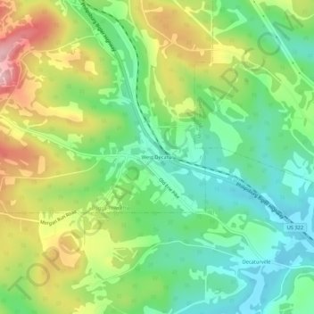 West Decatur topographic map, elevation, terrain
