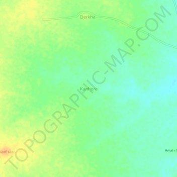 Kanhera topographic map, elevation, terrain