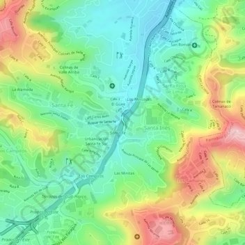 Distribuidor Santa Fe topographic map, elevation, terrain