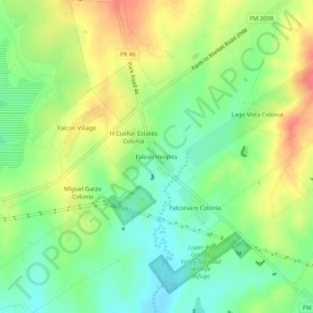Falcon Heights topographic map, elevation, terrain