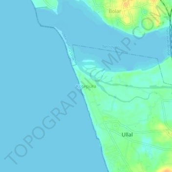 Kotepura topographic map, elevation, terrain