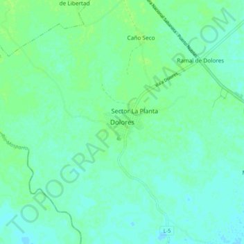 Dolores topographic map, elevation, terrain