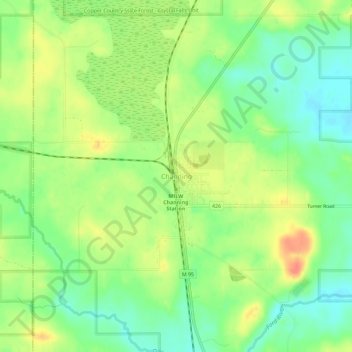 Channing topographic map, elevation, terrain