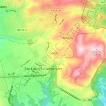 Chipablo topographic map, elevation, terrain