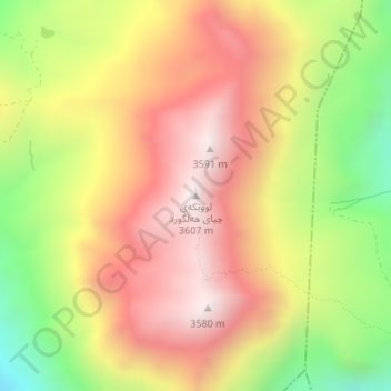 Hallgurd mountain topographic map, elevation, terrain
