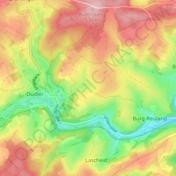 Koller topographic map, elevation, terrain