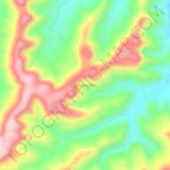 Jaboncillo topographic map, elevation, terrain