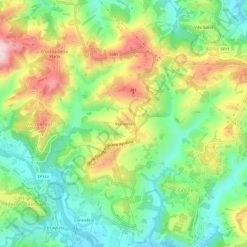 Marciano topographic map, elevation, terrain