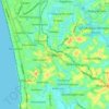 Nugegoda topographic map, elevation, terrain