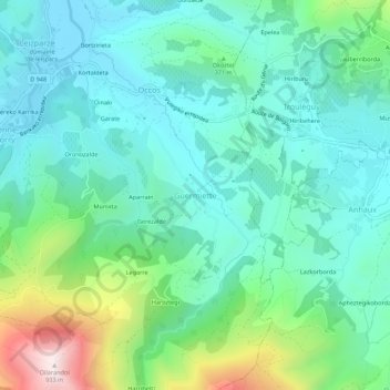 Guermiette topographic map, elevation, terrain