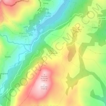 Ardexarxe topographic map, elevation, terrain