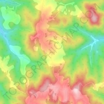 Koliq topographic map, elevation, terrain