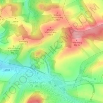 Schellental topographic map, elevation, terrain