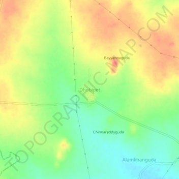 Dhobipet topographic map, elevation, terrain
