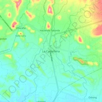 La Castellana topographic map, elevation, terrain