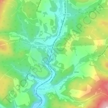 Ocean topographic map, elevation, terrain