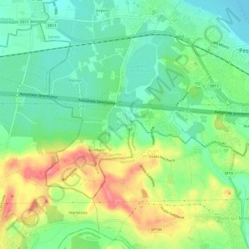 Broglie topographic map, elevation, terrain