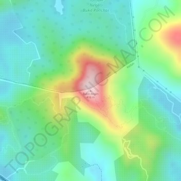 Bukit Angin topographic map, elevation, terrain