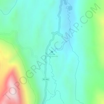 Cascada de Carispaccha topographic map, elevation, terrain