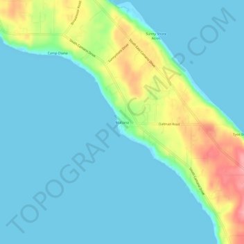 Mabana topographic map, elevation, terrain