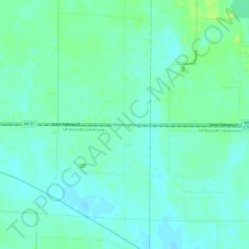 Shennington topographic map, elevation, terrain
