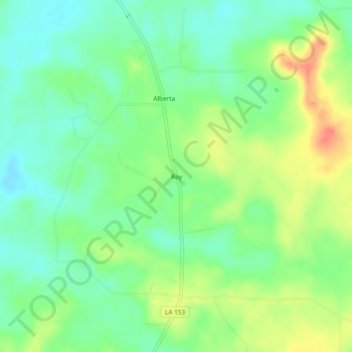 Roy topographic map, elevation, terrain